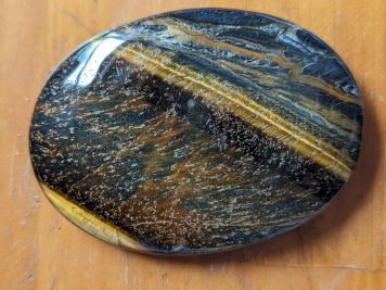 Blue Tiger Eye Palm Stone