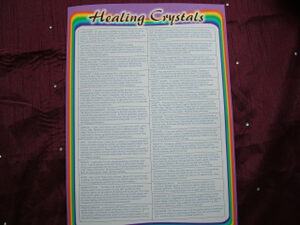 A4 Healing Crystals Chart