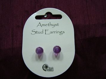 Amethyst Stud Earrings