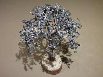 Black Leaves Agate Gem Tree approx 45 cm high