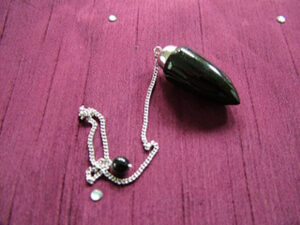 Black Tourmaline Long Drop Pendulum