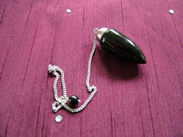 Black Tourmaline Long Drop Pendulum