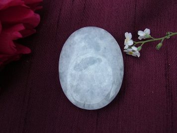 Blue Calcite Thumb Stone