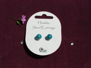 Blue Howlite Stud Earrings
