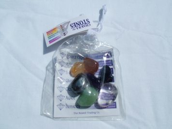 Chakra Tumble Stone Set in Clear Plastic Pouch