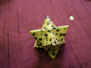 Dalmatian Jasper Merkaba Star