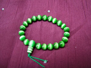 Green Cat's Eye Powerbead Bracelet