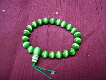 Green Cat's Eye Powerbead Bracelet