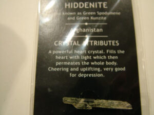 Hiddenite also known as Green Spodumene and Green Kunzite Pack B