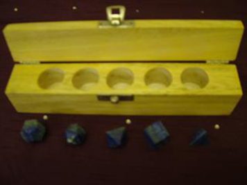 Lapis Lazuli Sacred Geometry Set 5 piece