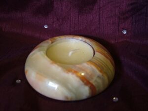 Onyx Candle holder with candle