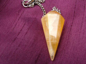 Orange Calcite Pendulum