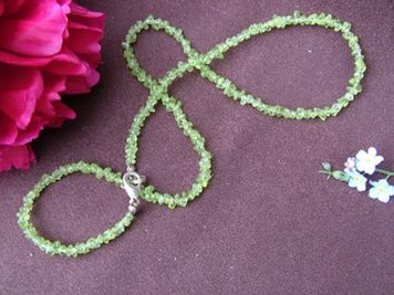 Peridot 20 inch Gemchip Necklace