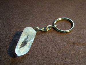 Quartz Crystal Point Keyring