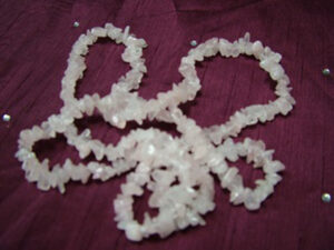 Rose Quartz 35 inch Gemchip Necklace
