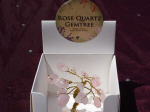 rose quartz mini gem tree