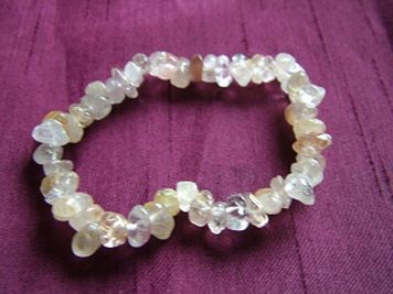 Rutilated Quartz Gemchip Bracelet