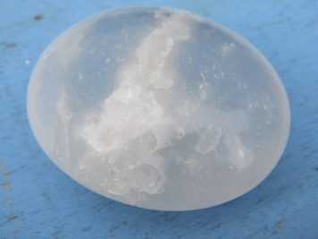Satin Spar (Selenite) Palm Stone