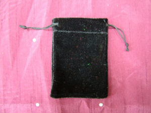 Small Black Velvet Pouch