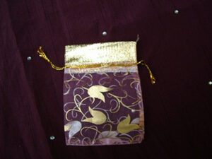Small Gold Flower Pouch