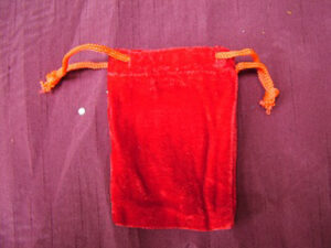 Small Red Velvet Pouch