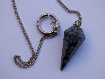 Snowflake Obsidian Pendulum