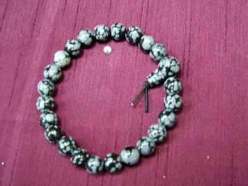Snowflake Obsidian Powerbead Bracelet