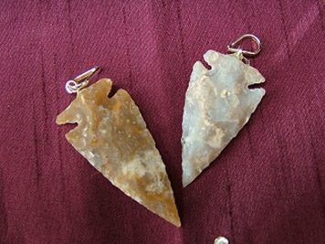Spear / Arrowhead Pendant with cord