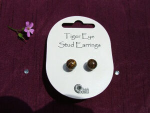 Tiger Eye Stud Earrings