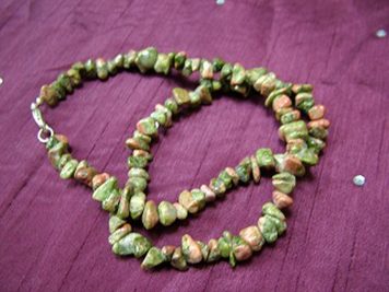 Unakite 20 inch Gemchip Necklace