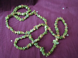 Unakite 35 inch Gemchip Necklace