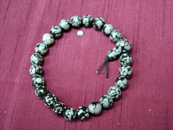 Snowflake Obsidian Powerbead Bracelet - Image 2